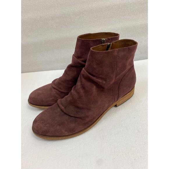 Kork Ease Giba Leather Suede Ankle Boots Womens size 11 Maroon‎ Zip Classic Fall - Picture 12 of 12